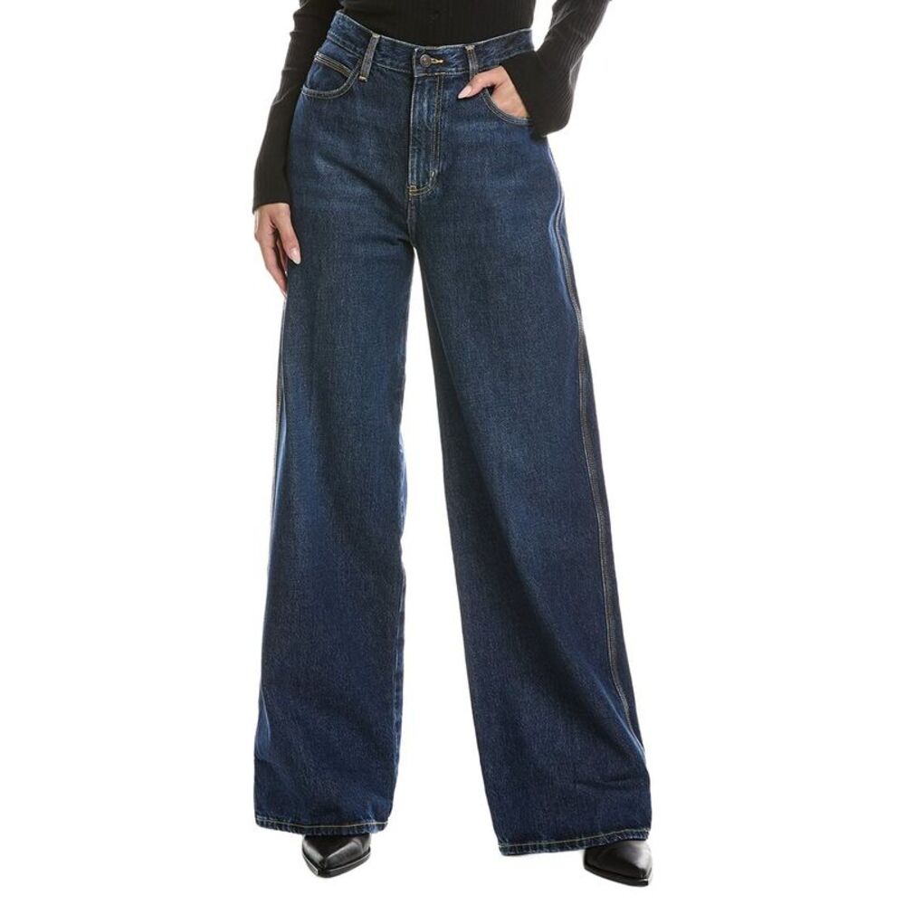 Frame Denim Womens  The Cuffed Wide, Blue